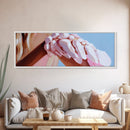 Seashell Bracelet, Coastal Jewelry, Ocean Inspired Art, Framed Canvas Print, Boho Decor, Minimalist Aesthetic, Summer Wall Artwork
