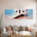 Elegant Silhouette, Romantic Wall Art, Feminine Aesthetic, Minimalist Art, Framed Canvas Print, Bedroom Decor, Soft Pastel Artwork