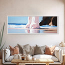 Ocean Reflection, Coastal Dreamscape, Surreal Beach Scene, Seascape Art, Calm Relaxing Decor, Living Room Aesthetic, Canvas Print