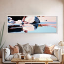 Ocean Breeze, Coastal Bliss, Beach Reflection, Pastel Waves, Canvas Print, Modern Art, Living Room Wall Art, Large Wall Decor