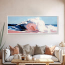 Sea Splash, Surf Art, Coastal Inspiration, Bold Waves, Canvas Print, Modern Ocean Art, Living Room Wall Art, Beach Theme Decor