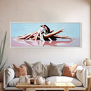 Nature Reflection, Surreal Landscape, Dreamy Water, Modern Canvas Print, Living Room Wall Art, Minimalist Art, Soft Color Aesthetic