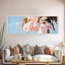 Palm Tree, Tropical, Sunset, Canvas Print, Coastal Wall Art, Beach Aesthetic, Summer Decor, Minimalist Art, Living Room Artwork