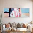 Elegant Woman Art, Feminine Abstract, Fashion Wall Decor, Modern Framed Canvas Print, Pastel Painting, Bedroom or Dressing Room Art