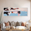Rock Pool Reflection, Abstract Beach Art, Coastal Serenity, Soft Pastel Decor, Modern Minimalist Aesthetic, Canvas Print, Ocean Vibes
