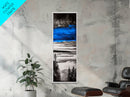Abstract Seascape, Blue Black Wall Art, Coastal Canvas Print, Living Room Artwork, Ocean Decor, Large Modern Art, Contemporary Print