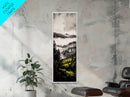 Misty Peaks, Mountain View, Landscape Art, Wilderness Wall Art, Framed Canvas Print, Cabin Decor, Outdoor Enthusiast Gift, Nature Scene
