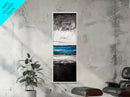 Wave Painting, Black and White Ocean Art, Coastal Wall Decor, Nautical Artwork, Modern Seascape, Beach House Living Room Art, Canvas Print