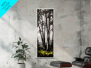 Black and White Tree Art, Forest Wall Decor, Nature Artwork, Minimalist Landscape, Rustic Home Decor, Office Art, Framed Canvas Print