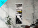 Dramatic Seascape, Stormy Ocean Art, Coastal Painting, Black and White Art, Monochrome Home Decor, Canvas Print, Living Room Accent