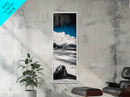 Stormy Seaside, Dramatic Sky, Ocean Waves, Canvas Print, Moody Wall Art, Monochrome Coastal Decor, Modern Living Room Art