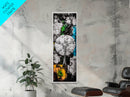 Abstract Mushroom, Black White Art, Modern Wall Decor, Framed Canvas Print, Living Room Art, Minimalist Painting, Unique Gift
