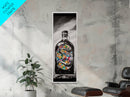 Snake in Bottle, Surreal, Dark Art, Framed Canvas Print, Gothic Home Decor, Unique Gift, Mysterious Artwork, Living Room Wall Art