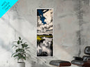 Marshland Scene, Nature Reflection, Blue Sky, Canvas Print, Rustic Landscape Art, Farmhouse Wall Decor, Entryway Nature Art