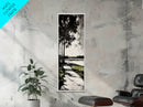 Pathway Trees, Black and White Art, Forest Landscape, Framed Canvas Print, Minimalist Wall Art, Nature Decor, Tranquil Home Artwork