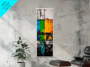 Abstract Geometry, Color Blocks, Industrial Design, Modern Minimalist, Framed Canvas Print, Contemporary Art, Living Room Wall Art