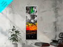 Fiery Sunset, Bold Abstract Art, Expressionist Painting, Colorful Landscape, Framed Canvas Print, Office Wall Art, Autumn Wall Decor