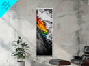 Liquid Fire, Abstract Wall Art, Fiery Painting, Framed Canvas Print, Modern Home Decor, Colorful Energy Art, Vibrant Living Room Accent