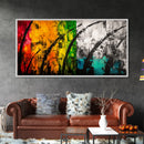 Colorful Abstract, Bold Nature, Autumn Tones, Framed Canvas Print, Modern Home Decor, Boho Art, Large Statement Piece, Living Room Art