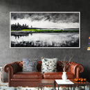 Stormy Waters, Abstract Beach Scene, Canvas Print, Ocean Wall Art, Moody Seascape Painting, Coastal Wall Decor, Living Room Art