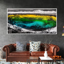 Turquoise Waves, Bold Ocean Art, Framed Canvas Print, Modern Abstract Seascape, Beach House Wall Decor, Large Statement Art