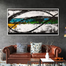 Abstract Ocean Waves, Energy, Framed Canvas Print, Modern Living Room Art, Coastal Decor, Blue Green Wall Art, Contemporary Art