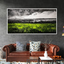 Green, Landscape, Nature, Canvas Print, Rolling Fields Wall Art, Scenic Countryside Painting, Modern Rustic Home Decor, Large Wall Art