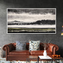 Misty Mountains, Black and White Art, Foggy Landscape, Canvas Print, Nature Wall Art, Minimalist Artwork, Bedroom Wall Decor