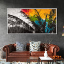 Tropical Palm Leaves, Sunset Art, Beach House Decor, Vibrant Coastal Painting, Island Vibes, Framed Canvas Print, Bedroom Wall Art