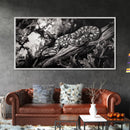 Timber Rattlesnake, Wildlife Artwork, Black and White Nature Art, Rustic Home Decor, Forest Animal Print, Living Room Art, Canvas Print