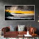Golden Sunset, Coastal Painting, Dramatic Sky, Framed Canvas Print, Seascape Wall Art, Contemporary Art, Bedroom Wall Decoration