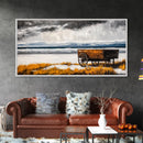 Rustic Wagon, Western Decor, Autumn Wall Art, Landscape Canvas Print, Farmhouse Living Room Art, Country Style, Nature Wall Decor