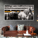 Majestic Horse, Western Wall Art, Black and White Canvas Print, Farmhouse Decor, Rustic Equestrian Art, Living Room Statement Piece