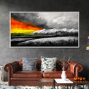 Sunset Over Mountains, Dramatic Sky, Nature Art, Colorful Landscape, Bold Wall Decor, Statement Piece, Living Room, Canvas Print
