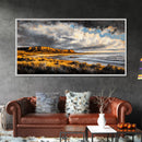 Canyon, Dramatic Sky, Southwest, Desert, Framed Canvas Print, Western Landscape Wall Art, Rustic Home Decor, Nature Painting, Fall Colors