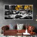Fishing Art, River Scene, Nature Wall Art, Rustic Cabin Decor, Wildlife Painting, Framed Canvas Print, Lodge Wall Art, Autumn Landscape