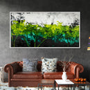 Abstract Landscape, Green Field, Modern Nature Art, Contemporary Painting, Office Decor, Kitchen Wall Art, Canvas Print, Textured Art