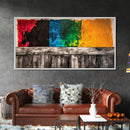 Colorful Abstract, Modern Wall Art, Bold Geometric Design, Expressive Painting, Living Room Accent, Artistic Home Decor, Canvas Print
