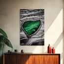 Emerald Pool, Abstract Geode, Nature Art, Textured Painting, Framed Canvas Print, Modern Earth Tones, Office Wall Art, Luxe Home Decor