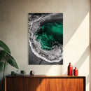 Ocean, Emerald Waters, Coastal Wall Art, Framed Canvas Print, Beach Aesthetic, Nautical Decor, Sea Foam Waves, Tranquil View