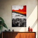 Sunset Horizon, Abstract Landscape, Fall Home Decor, Living Room Wall Art, Modern Wall Print, Nature Inspired, Framed Canvas Print