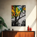 Autumn Tree, Colorful Wall Art, Vibrant Home Decor, Modern Nature Painting, Boho Wall Print, Seasonal Aesthetic, Canvas Print
