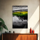 Reflection Art, Water Canvas Print, Nature Inspired Decor, Zen Wall Art, Black and White Photography, Peaceful Home Artwork