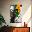Colorful Guitar, Abstract Canvas Print, Music Lover Decor, Bohemian Wall Art, Artistic Home Painting, Living Room Statement Art