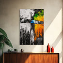 Wooden Cross, Religious Wall Art, Rustic Canvas Print, Faith Inspired, Spiritual Decor, Farmhouse Style, Living Room Art, Bold Colors
