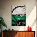Abstract Horizon, Green and Black Art, Minimalist Canvas Print, Modern Office Decor, Bold Artwork, Statement Piece, Contemporary Home