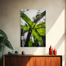 Green Abstract, Bold Modern Art, Vibrant Minimalist Design, Contemporary Statement Piece, Office Wall Decor, Framed Canvas Print