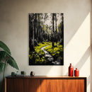 Forest, path, nature, light, Canvas Print, scenic landscape, peaceful art, living room wall art, nature lover gift, modern rustic home decor