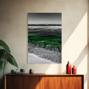 Ocean Waves, Coastal Wall Art, Beach House Decor, Canvas Print, Nautical Artwork, Minimalist Seascape, Blue and Green Painting