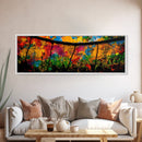 Colorful Reflections, Bold Abstract, Rainbow Wall Art, Canvas Print, Vibrant Art, Living Room Statement Piece, Artistic Home Decor
